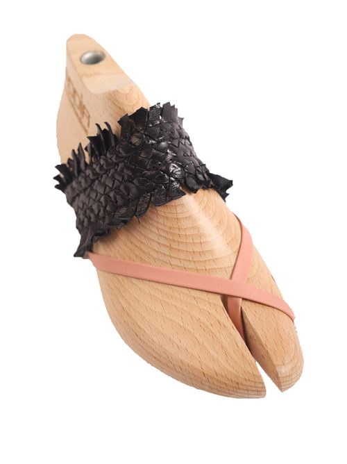 Twisted leather Capri sandals Da Costanzo | FORCAPELLETRROSA